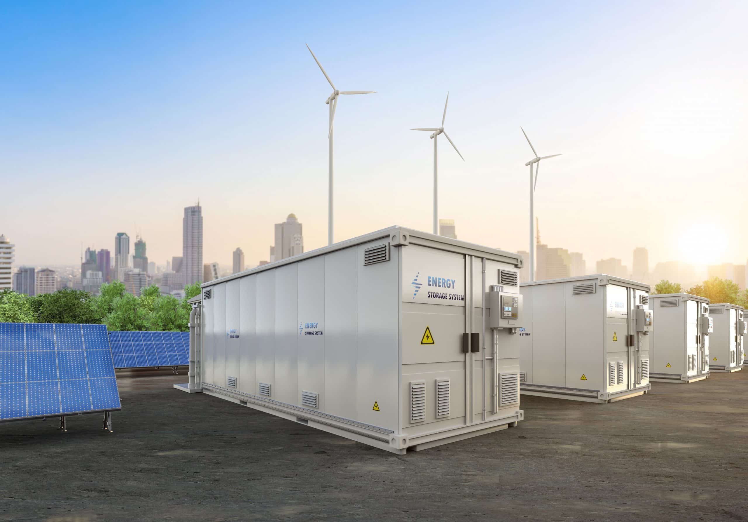 Utility-scale battery energy storage containers